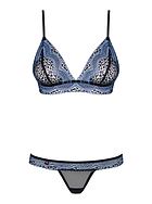 Bra and panty lingerie set, lace